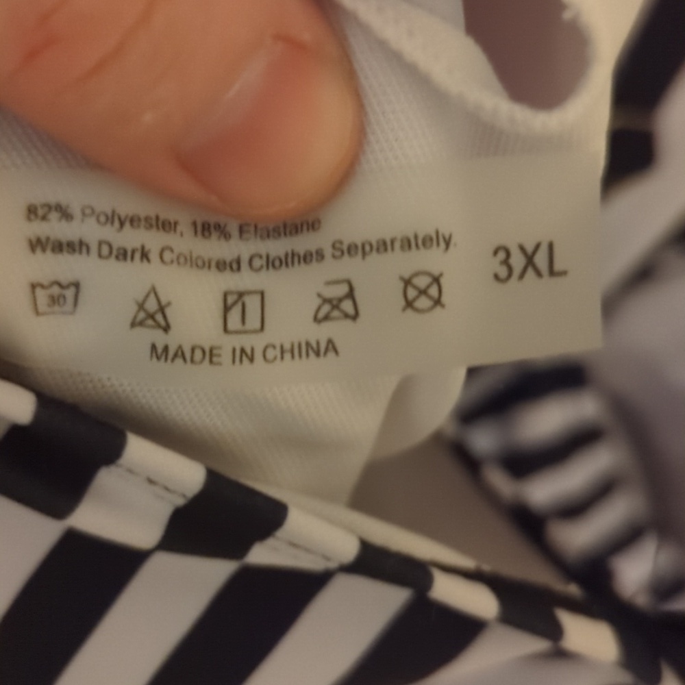 No Name Black And White Swimsuit, Size 3XL - Picture 5 of 8